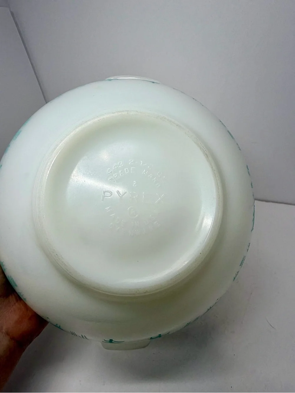 Vintage Pyrex Butterprint Turquoise & White Set (3 Pieces)